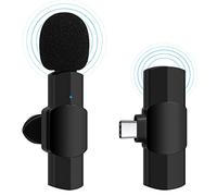 GRTPRTS Wireless Microphone for Phone with USB-C, Lavalier Microphone for Video Recording, TikTok Facebook Live Steam, Youtubers, Vloggers, Interview, Clip-on Plug & Play Lapel Mic Auto-Sync