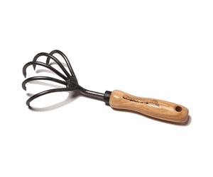 Grubber forgé - avec 5 Dents et manche en bois de frêne avec 14 cm Longueur - krump bois jardin Appareil