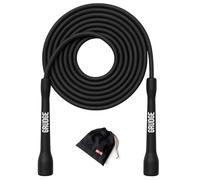 GRUDGE® Corde à Sauter de vitesse Free - Réglable 3m - Poignées ergonomiques incassables - Housse de transport incluse - Enfants & Adultes - CrossFit, Boxe, Cardio, fitness, double dutch