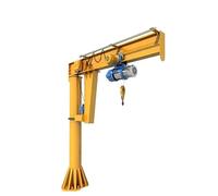 Grue à flèche électrique à 360 degrés, support mural mobile, pivotement en porte-à-faux 500kg, 1 tonne 2 5, fourni par la mer 50KN