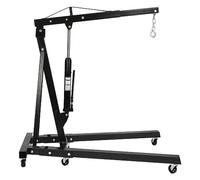 Grue à moteur, pliable, 2 tonnes, avec 6 roulettes pivotantes en fer et crochets, levage de moteur, grue d'atelier, cric de transmission, en acier au carbone, très résistant, 2000 kg, support de