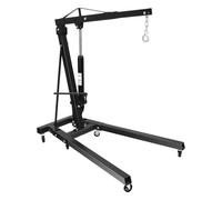 Grue à moteur pliable, 2 tonnes, poignée de pompe hydraulique, pont élévateur, cric, poignée, 6 roues robustes, atelier, garage