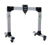 Grue à portique portative en aluminium, grue d'atelier mobile, capacité de charge de 551 à 4409 lb, idéale for les espaces étroits et les terrains accidentés(S,500kg(1103 lb))