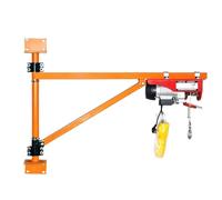 Grue à potence murale d'une capacité de 100 kg - Bras de levage pivotant avec palan électrique PA200 pour échafaudage et levage de charges lourdes - Durable et facile à installer