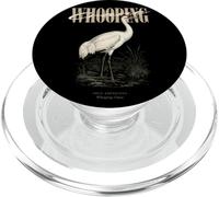 Grue Blanche Vintage Observation des Oiseaux Art Nature Amour Oiseaux PopSockets PopGrip pour MagSafe