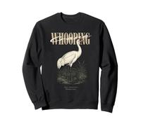 Grue Blanche Vintage Observation des Oiseaux Art Nature Amour Oiseaux Sweatshirt