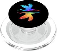 Grue Cendrée Mignon Oiseau Amoureux Oiseau Nature Colorée PopSockets PopGrip pour MagSafe