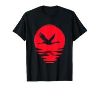 Grue Cendrée Nature Origami Oiseau Animal Mignon Amoureux T-Shirt