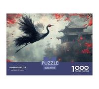 Grue couronnée Rouge 1000 Piece Jigsaw Puzzle for Adults Educhational Games Stress Relief Puzzle Cultivate The Spirit of Teamwork for The Whole for Women, Gifts for Men 70x50cm/100