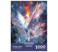 Grue couronnée Rouge Puzzle 1000 Pièces Jouet Jeu D'Intelligence Décoration Intérieure Jeu Éducatif Challenge Toy Adultes & Enfants des 14 Ans 70x50cm/1000pcs