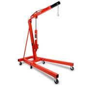 EBERTH Grue d’Atelier Chèvre de Levage d'une Puissance Maximale de 1000kg, Grue Hydraulique pour l'atelier avec Flèche de Grue Réglable en 4 Positions 1050-1590mm, Pliable, 6 Roues Pivotantes
