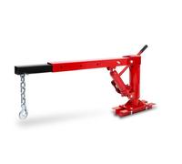 EBERTH Grue Pick Up, charge maximale 450 kg, pied massif pour montage au sol, crochet de levage et chaîne, hauteur de levage de 35 à 1330 mm, longueur de flèche de 880 à 1400 mm, grue d'atelier