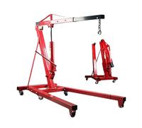 Grue d'atelier hydraulique 2 tonnes Pliable,Lève-Moteur Pliant avec Bras télescopique réglable et 6 roulettes,pour Levage de Moteur, réparation Automobile, Atelier & Garage