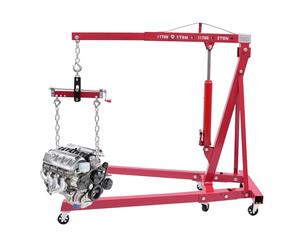 Grue d'atelier Hydraulique pour moteur - Grue de levage - Grue pliable - 4 positions réglables - Support moteur jusqu'à 2T