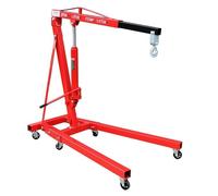 Grue d'Atelier Pliable - Hydraulique - 2 tonnes - Capacité 2000 Kg - Pliable - 6 roues en acier