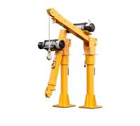 Grue de camion robuste de 1000 kg avec treuil électrique de 2721,6 kg, idéal pour les usines, entrepôts, construction, équipement de levage 12 V/24 V