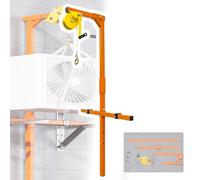 Grue de levage pour climatiseur avec treuil manuel pour installation et support pliable