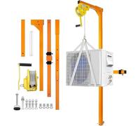 Grue de levage pour climatiseur - Treuil manuel avec support pliable pour une installation et une configuration faciles de l'unité extérieure, supporte jusqu'à 150 kg