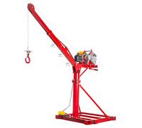 Grue de levage rotative 360° pour chantier 500kg avec treuil électrique 230V - À poser et lester MW Tools BK500