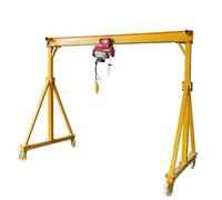 Grue de portique portable réglable, 3,5 x 3,5 m, levage manuel mobile pour atelier usine, outil de levage robuste