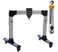 Grue de portique rétractable portable avec 2 poteaux élévateurs pour applications industrielles et de construction