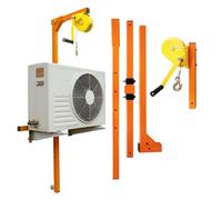 Grue d'installation de climatiseur portable, treuil manuel, outil de levage extérieur en acier inoxydable, solution de levage haute capacité pour une installation facile