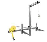 Grue d'installation de climatiseur, treuil manuel avec support, équipement de levage et de démontage haute altitude, côté pliable triphasé + treuil de 10 m pour une installation facile