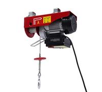 Grue électrique 440 livres avec hub automatique avec télécommande sans fil et interrupteur d'arrêt, rouge, noir pour garages, entrepôts et ateliers (220 V)
