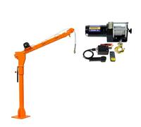 Grue électrique compacte 12 V/24 V montée sur véhicule Capacité de charge 500 kg Manivelle manuelle et options électriques Idéal pour les camions et l'utilisation domestique - Système de treuil ty