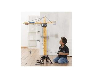 Grue filoguidée DICKIE TOYS 120 cm Rot. 350° Télécommande filaire Cabine ouvrante Jaune/Noir