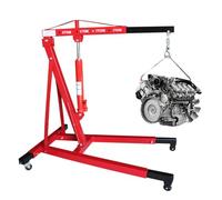 Grue Hydraulique Pliable 2 Tonnes,Chèvre de Levage pour Moteurs,Atelier et Garage,Capacité 4400 lbs,Portative avec Système Hydraulique pour Réparation Automobile