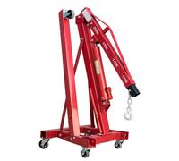 Grue hydraulique pliable, palan à moteur de 2 tonnes, grue d'atelier mobile robuste avec niveleur de charge, perche fixe de 53 kg