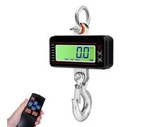 Grue industrielle numérique robuste, balance suspendue LCD numérique, balance électronique de grue haute précision, télécommande de 65 pieds, pour ferme, usine et garage(Black,1500kg)