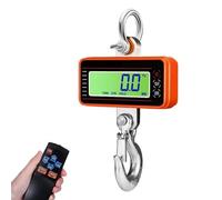 Grue industrielle numérique robuste, balance suspendue LCD numérique, balance électronique de grue haute précision, télécommande de 65 pieds, pour ferme, usine et garage(Orange,1000kg)