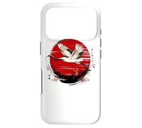 Grue Japonaise Rouge au Japon Retro Cherry Blossom Art Coque pour iPhone 17 Pro