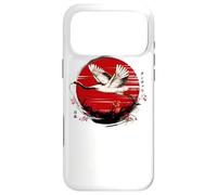Grue Japonaise Rouge au Japon Retro Cherry Blossom Art Coque pour iPhone 17 Pro Max