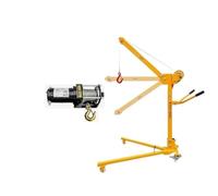 Grue manuelle mobile, grue de levage micro électrique, capacité de 200 kg, treuil à manivelle pour usage domestique monté sur véhicule