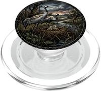 Grue Mignonne ornithologue ornithologue Oiseau de Bonheur et de Sagesse PopSockets PopGrip pour MagSafe