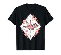 Grue Origami Japonaise - Kawaii Orizuru - Fleurs de Cerisier T-Shirt