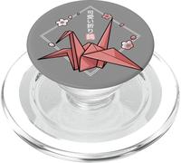 Grue Origami Minimal - Kawaii Orizuru Origami PopSockets PopGrip pour MagSafe