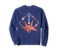 Grue Origami Minimal - Kawaii Orizuru Origami Sweatshirt