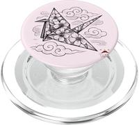 Grue Sakura - Art de l'origami Japonais PopSockets PopGrip pour MagSafe