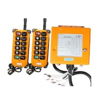 Grue Télécommandée Commutateur de télécommande Radio sans fil industriel, 1 récepteur + 2 émetteurs, commande de grue de levage, grue de levage(UHF 425-446,AC38O)