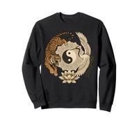 Grue, Tigre, Yin Yang, Mandala, Harmonie, Symbole Nature Sweatshirt