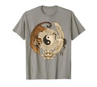Grue, Tigre, Yin Yang, Mandala, Harmonie, Symbole Nature T-Shirt