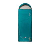 Grüezi Bag - Biopod Wolle Goas Comfort - Sac de couchage Dark Petrol - Ouverture gauche
