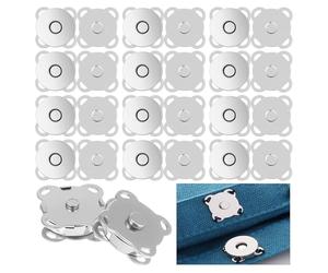 GrueGard Bouton Pression Aimanté a Coudre, Magnetic Snap Button pour Sac Fermoir Magnétique, Metalliques Aimant Sewing Magnet Buttons pour Mercerie Vetement DIY