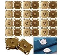 GrueGard Boutons magnétiques, boutons pression à coudre, fermoir magnétique sac & vêtements, bouton pression magnétique couture DIY, aimants à coudre pour sacs, portefeuilles, vestes (Bronze, 18mm*12)