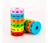 GrueGard Jouet éducatif arithmétique magnétique, Jeux de Maths colorés pour Enfants, Jeux de Chiffres & Blocs numériques magnétiques - Remplissage de Cornet Scolaire (Bunt, 3 * 3 * 6cm*2)