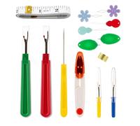 GrueGard Kit de Couture avec Enfile-aiguille, Découseur, Craie de Tailleur, Alène, Dé à Coudre, Ciseaux & Boîte de Rangement, idéal pour la couture, le DIY et les travaux manuels,Seam Rippers Kit